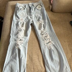 Mom Jeans with rips sz: 7